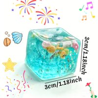 1pc 3D Cartoon Stress Relief Fake Cube Infinite Squeeze Mixed Color TPU Ideal for Christmas Birthday Party School Prize