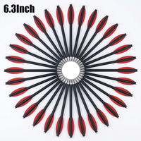 6.3 Inch Carbon Crossbow Bolts Archery Arrows for Outdoor Hunting Shooting 12/24/36pcs
