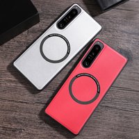 Luxury PU Leather Wireless Charge Magnetic Case For Sony Xperia 1 IV 5 III 10 II 10V 1V 5V 10VI 5VI VI Shockproof Back Cover