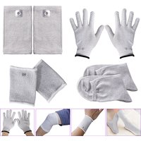 Electrode Silver Fiber Gloves TENS Body Massager Socks Wrists โKnees Protectors Accessories EMS Muscle Stimulator Massage Device