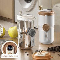 Bouteille Thermos intelligente de 420ml pour café, affichage de la température LED, tasse à café, gobelet en acier inoxydable 316 pour Camping, cadeau de noël