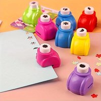 Mini Hole Punch, 6 Counts/set Portable Mini Hole Punch, Creative Portable Paper Punch Tool, DIY Scrapbooking, Card & Journal