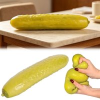 Pickled Cucumber Pinch Fun Soft Cucumber Sensory Squeezing Toy Slow-Rising Cheese Squishy Cucumber Toy Stress Ball Home Decor