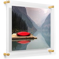 A4 Double Panel Wall Mounted Clear Acrylic Photo Frame Art Poster Display Home Office Certificate Decor