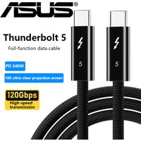 ASUS PD240W Fast Charging Thunderbolt 5 USB Type C Cable 80Gbps Data Transfer 16K/8K Video for iPhone 16 17 Macbook Pro