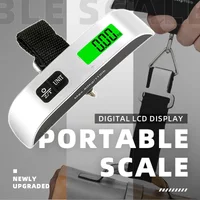 1pcs Portable Digital LCD Luggage Scale 110lb/50kg Electronic Hanging Suitcase Travel Weighing Tool Baggage Bag Weight Balance