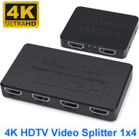 4K 2K 1 in 4 out HDMI-compatible Splitter 4x1 HD Video Switcher HDTV Switch HDMI-compatible Adapter for PS4 Xbox DVD PC Laptop