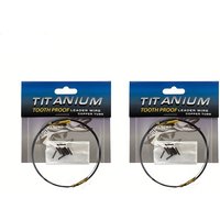 Titanium Bite-Proof Leader Kit - 10ft Saltwater Fishing Wire with Sleeves (15-44lb)