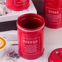 Metal Kitchen Canister Set Airtight Coffee Tea Sugar Jars Containers 1200ml