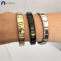 ArtDate Classic Stainless Steel Pendant Italian Chain Link Men Women Suitable For 9mm Bracelet Making DIY Steel Module Tools