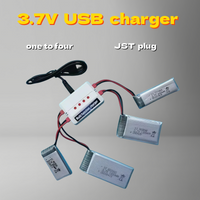 Remote-controlled aircraft, drone, model airplane, lithium battery 3.7V, one-to-four USB charger, JST charging cable