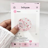 Pink Magnolia Flowers Socket Folding Mobile Phone Grip Stand Holder For iPhone 16 17 Samsung Huawei INS Clear Griptok Bracket