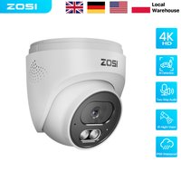 ZOSI 4K 8MP PoE-Kamera als Zusatzgerät für den Außen- und Innenbereich, kabelgebundene Dome-IP-Überwachungskamera für die Haussicherheit, funktioniert nur mit ZOSI PoE CCTV NVR