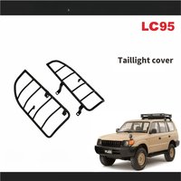 Rear Lamp Hoods For Toyota LC95 Land Cruiser Tail Light Cover Stainless Steel 3400 Prado Lights Protective Exterior Accessories