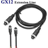 GX12 Aviation Plug Connection Wire 2/3/4/5/6/7 Pin Plug Sensing Connector Cable 4Pin Male to Female Extension Line 0.2-3 Meter