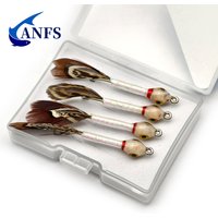 ANFS 4pack Hand Tied Fly Fishing Flies -Trout Fly - Bass Fly - Fly Fishing - Fishing Fly-angel Köder