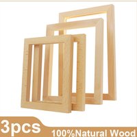3pcs Natural Wood Pictures Frame A4 30x40 Wall Canvas Frame Diamond Painting Picture and Poster Wall Frame Pine Home Wall Decor