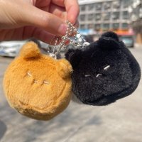 Cute Mini Orange Cat Plush Keychains Kawaii Fluffy White Kitty Plushie Doll Soft Cat Stuffed Pendant Home Decor Birthday Gift