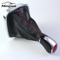 Gear Shift Knob MT Level Change Knob with Gaiter Boot Cover for VW Polo 6r 6c Hatchback Sedan 2011-2019 5/6 Speed New Style