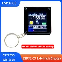 ESP32 C3 1.44 Inch Mini Desktop LCD Display Portable Carry-on Pendant Lvgl Spaceman St773 Support WiFi & BT