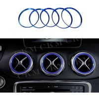 5PCS Air Condition Air Vent Outlet Ring Cover Trim Decoration for Mercedes Benz A B CLA GLA Class W176 W246 C117 X156 AMG