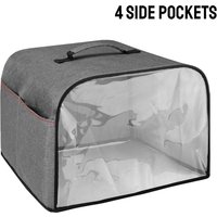 Kitchen Dust Cap Toaster Cover For Ninja Foodi Grill With Storage Pockets Air Fryer Hood Oxford Fabric Household Bread Baking