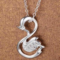 New 925 Sterling Silver Necklace Pendant Zircon for Women Wedding Jewelry Fine Accessories High Quality Fashion Party Gifts