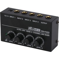 MX400 Headphone Amplifier Ultra Compact Mixer Sound Low Noise With Power Adapter 4-channel DJ Karaoke Mixer Headphone Amplifier