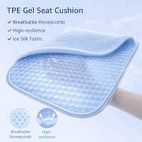 TPE Gel Seat Cushion Summer Breathable Honeycomb Esign Ice Silk Fabric High-resilience 3D TPE Gel for Home Office Car