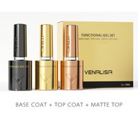 1/2/3 pièces Kit Venalisa 10ml vernis à ongles HEMA/TPO Base gratuite diamant Ultra brillant trempé longue tenue couche de finition vernis Gel mat