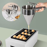 304 Stainless Steel Fish Ball Funnel Pancake Batter Dispenser Cake Handheld Stirring Kitchen Tools, Baking Accessories, Bakeware