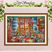 Patchwork Studio Patterns Counted Cross Stitch Set DIY 11CT 14CT 16CT HD Stamped DMC Cross-stitch Kit Embroidery Needlework