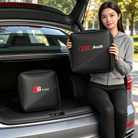 Carbon Fiber Style Audi Car Organizer Storage Bag For Audi Sline A1 A2 A3 A4 A5 A6 A7 A8 B9 B6 C6 C7 Q1 Q2 Q3 Q4 Q5 Q6 Q7 Q8 TT