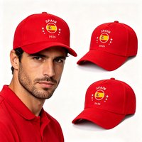 Spain 2026 Flag Baseball Cap Spain Football Soccer Cap Patriotic Fan Casual Soccer Summer Casual Adjustable Sports Fan Hat Men