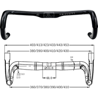 2026 Ultra-Light BALUGOE Carbon Fiber Full Internal Wiring Road Bicycle Handlebar Small Bend UD Matte Lift the Bicycle Handlebar