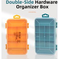 Double-Side Hardware Organizer Box Multifunctional Plastic Small Tools Box for Nuts Bolts Screws Nails Small Hardware Storage