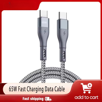 USB C To USB C Data Cable 65W PD Fast Charging Wire 1m/2m/3m Data Transmission Line For iPhone Samsung Quike Charging Data Cable