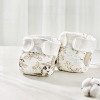 OUYUN Reusable Baby Cloth Diaper Pants 2pcs Cotton Gauze Breathable Nappy Cover Newborn M L XL