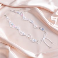 Cross-Border High-Light Imitation Pearl Necklace Sweet Versatile Clavicle Chain Knot Star Jewelry Accessory