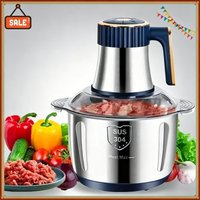 5L EU Electric Food Grinder Multifunctional Vegetable Chopper Blender Large Capacity Meat Mincer for Household Cooking