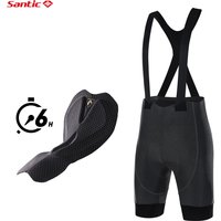 Santic Men's Summer Cycling Bib Shorts 120KG 3D Padded Long Distance Road Bike Shorts TM24C05185