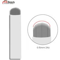 0.15mm 24U Lamina Tebori Flex U24 Microblading Needle Master U-Nano Blades 24 Pins Stainless Steel PMU 3D Nano Eyebrow Pen Use
