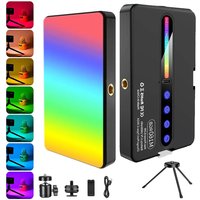 COOL DIER 2026 New RGB Light LED Video Light Photography Fill Camera Lighting LCD Display Cold Shoe For Vlog Live Streaming DSLR