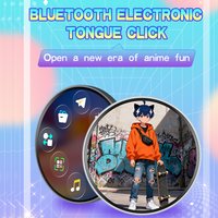 Anime E-Badge Pin 1.7 Inch LED Display Smart Bluetooth Anime Digital Badge Backpack Accessories Dynamic Gift For Otaku Fans Fri