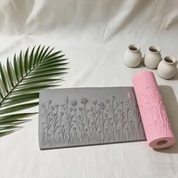 Eco-Friendly Plastic 1 Pcs Grassy Breeze Texture Roller Wear-Resistant Durable Embossing Tool for Crafts