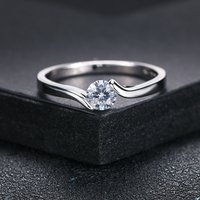 ZHOUYANG Top Quality Wedding Rings For Women Concise Cubic Zirconia Silver Color Fashion Jewelry Full Size R422
