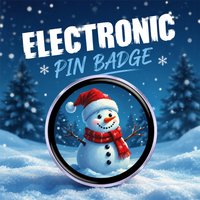 Trendy Electronic Badges Digital LED Dynamic with HD Display Touch Anime Sound Effects Pictures with Video Playback Support BT