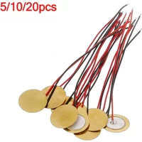 5/10/20pcs Buzzer Piezoelectric Piezo Ceramic Wafer Plate Dia 12/15/18/20/27/35/50MM With wire Buzzer Loudspeaker for Audio