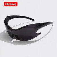 AliExpress QINGFEI Luxury Brand Sports Punk Y2K Sunglasses Women Men Unique Goggle One Piece Sun Glasses For Male Cycling Hip Hop Shades UV400