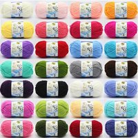 5 Strands Of Milk Cotton Thread Baby Yarn Ball Hat Blanket Doll DIY Crochet Thread Medium Thick Hand Woven Material Bag